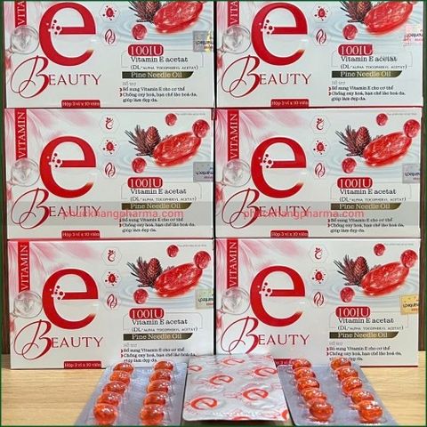 1 HỘP VIÊN UỐNG ĐẸP DA VITAMIN E BEAUTY HỖ TRỢ BỔ SUNG VITAMIN E CHO CƠ THỂ, HỖ TRỢ CHỐNG OXY HÓA, HẠN CHẾ LÃO HÓA DA, GIÚP LÀM ĐẸP DA...HÀNG CHÍNH HÃNG LOẠI 1 HỘP 30 VIÊN