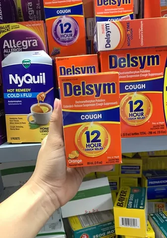 Siro ho Delsym 12 Hour Cough Relief (hương cam, dung tích 89ml/3 fl oz)