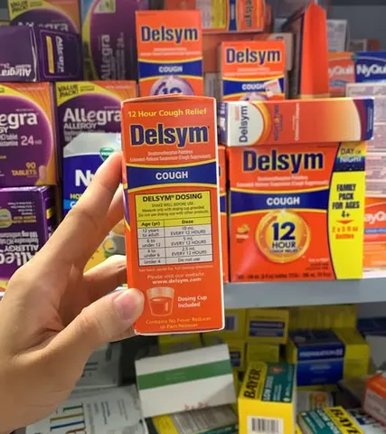Siro ho Delsym 12 Hour Cough Relief (hương cam, dung tích 89ml/3 fl oz)