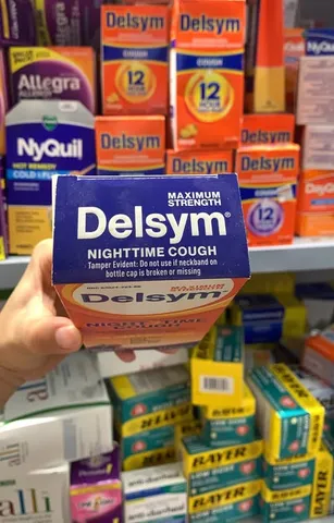  siro ho Delsym Nighttime Cough (loại Maximum Strength) dung tích 6 fl oz (tương đương 180ml)