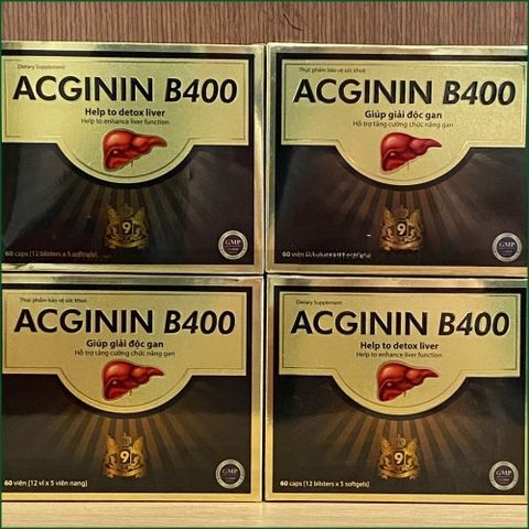 1 HỘP ACGININ B400 – VIÊN UỐNG HỖ TRỢ THANH NHIỆT MÁT GAN, GIẢI ĐỘC GAN, TĂNG CƯỜNG CHỨC NĂNG GAN, GIẢM VÀNG DA MẨN NGỨA DO GAN SUY GIẢM – HỘP 60 VIÊN.