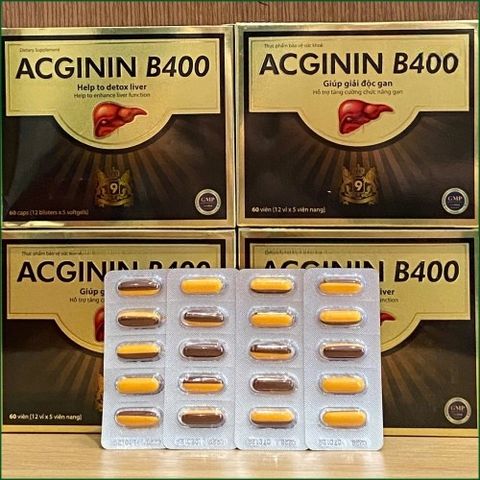 1 HỘP ACGININ B400 – VIÊN UỐNG HỖ TRỢ THANH NHIỆT MÁT GAN, GIẢI ĐỘC GAN, TĂNG CƯỜNG CHỨC NĂNG GAN, GIẢM VÀNG DA MẨN NGỨA DO GAN SUY GIẢM – HỘP 60 VIÊN.