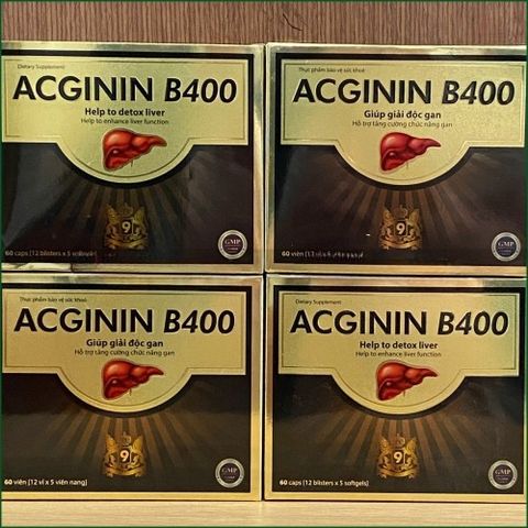 1 HỘP ACGININ B400 – VIÊN UỐNG HỖ TRỢ THANH NHIỆT MÁT GAN, GIẢI ĐỘC GAN, TĂNG CƯỜNG CHỨC NĂNG GAN, GIẢM VÀNG DA MẨN NGỨA DO GAN SUY GIẢM – HỘP 60 VIÊN.