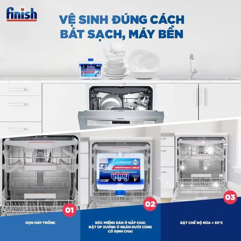 Dung Dịch Vệ Sinh Làm Sạch Máy Rửa Bát FINISH 250ml