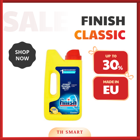 Combo Bộ 3 Muối - Bóng - Bột Rửa Bát FINISH Dùng Cho Máy Rửa Bát