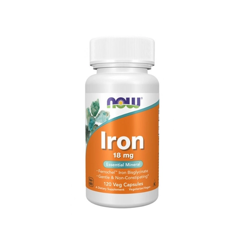 Viên uống Now IRON 18 mg, 120 Viên Date Xa