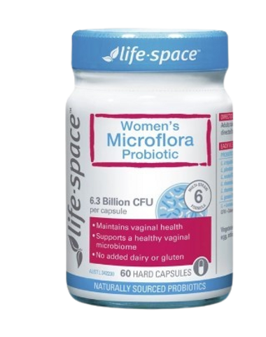 [Nhập khẩu] Life Space Women's Microflora Probiotic Men Vi Sinh Phụ Khoa Cho Nữ (60 viên)