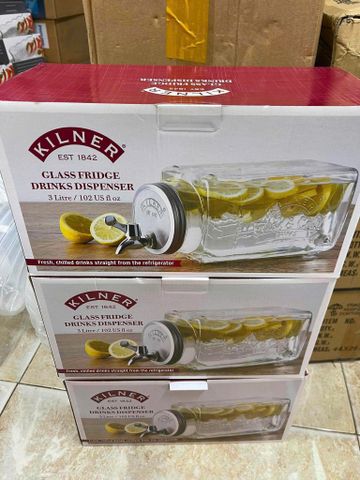 Bình nước thủy tinh Kilner  Fridge - 3L (Mới)