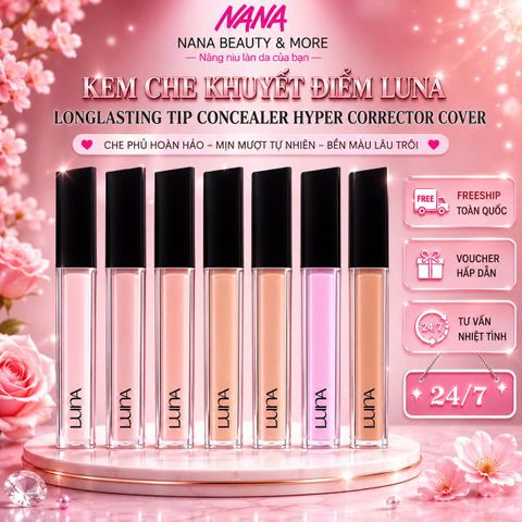 Kem Che Khuyết Điểm Luna Long Lasting 7.5g - Che Phủ Tự Nhiên, Bền Màu, Dưỡng Da, Tiện Lợi Cho Trang Điểm Hằng Ngày