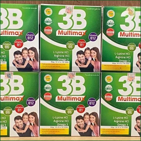 1 HỘP 3B MULTIMAX – VIÊN UỐNG BỔ SUNG VITAMIN NHÓM B, HỖ TRỢ BỒI BỔ CƠ THỂ, GIẢM MỆT MỎI, TĂNG CƯỜNG SỨC KHỎE – HỘP 100 VIÊN.