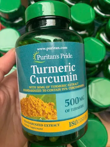 Thực phẩm chức năng Tinh chất nghệ vàng Curcumin Puritan Pride 180 viên của Mỹ