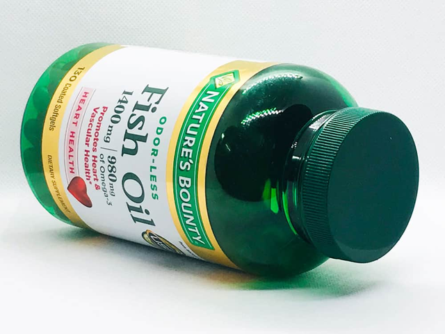 Viên uống dầu cá trợ tim, sáng mắt Nature’s Bounty Fish Oil 1400mg 130 Softgels