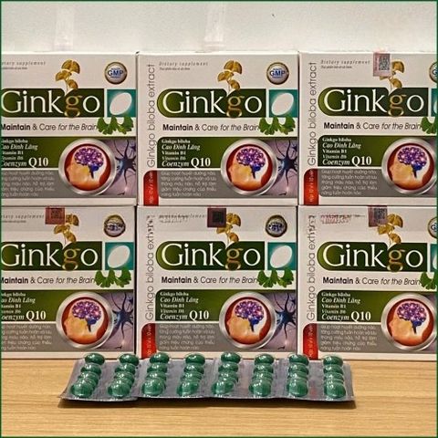 1 HỘP VIÊN UỐNG HOẠT HUYẾT DƯỠNG NÃO GINKGO BILOBA EXTRACT GIÚP TUẦN HOÀN VÀ LƯU THÔNG MÁU NÃO, LÀM GIẢM TRIỆUU CHỨNGG ĐAU ĐẦU, HOA MẮT, CHÓNG MẶT, MẤT NGỦ, HỘI CHỨNG TIỀN ĐÌNH