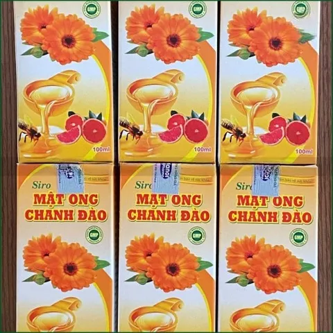 1 HỘP SIRO MẬT ONG CHANH ĐÀO – HỖ TRỢ GIẢM HO, NHUẬN PHẾ, TIÊU ĐỜM, GIẢM HO DO VIÊM PHẾ QUẢN – CHAI 100ML