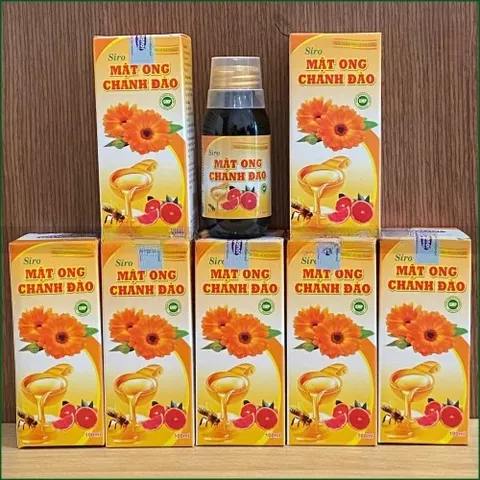 1 HỘP SIRO MẬT ONG CHANH ĐÀO – HỖ TRỢ GIẢM HO, NHUẬN PHẾ, TIÊU ĐỜM, GIẢM HO DO VIÊM PHẾ QUẢN – CHAI 100ML