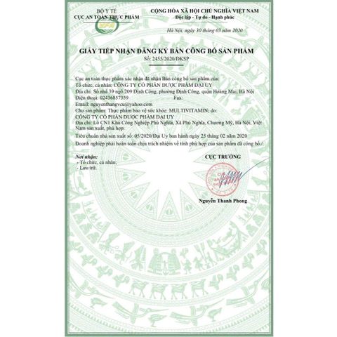 Multivitamin cung cấp 4 vitamin nhóm B - hộp 100 viên