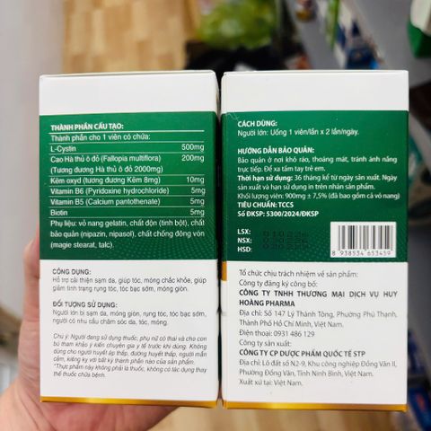 Viên uống BIOCYSTINE - dày tóc, đẹp da, chắc móng 30 viên