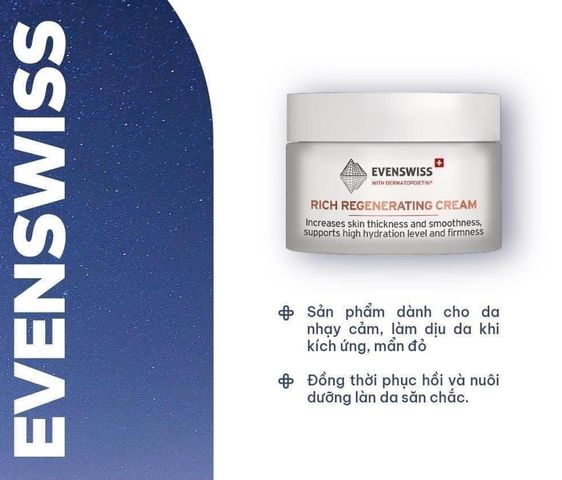 Kem dưỡng cấp ẩm và phục hồi da Evenswiss Rich Regenerating Cream 50ml [hàng nhập khẩu]