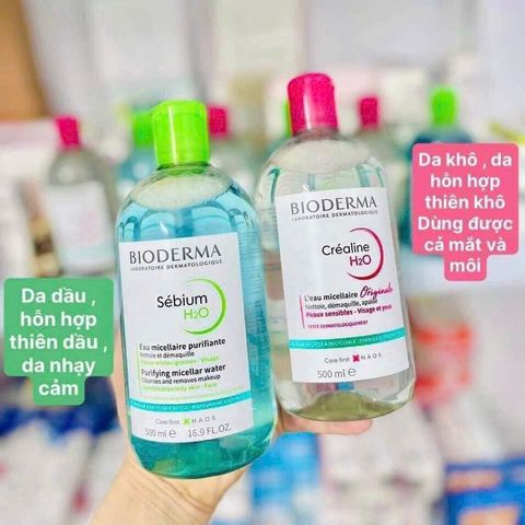 Nước Tẩy Trang Bioderma H2O 500ml - Sạch Dịu Nhẹ, Micro Cleansing Cho Da Nhạy Cảm, Dưỡng Ẩm Tự Nhiên 754003