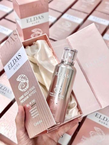 Serum Tế Bào Gốc Eldas Aura Shine Gold Pearl 100ml - Chăm Sóc Da Trẻ Hóa, Giảm Nếp Nhăn, Tăng Độ Sáng Mịn Da Hàn Quốc 754017