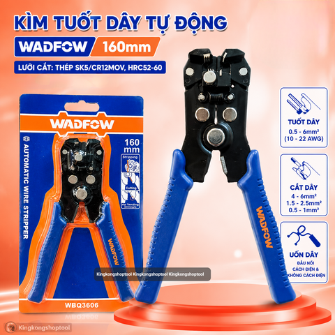 (T17) KÌM TUỐT DÂY TỰ ĐỘNG 160MM WADFOW WBQ3606 TUỐT NHANH CHÍNH XÁC TIẾT KIỆM THỜI GIAN