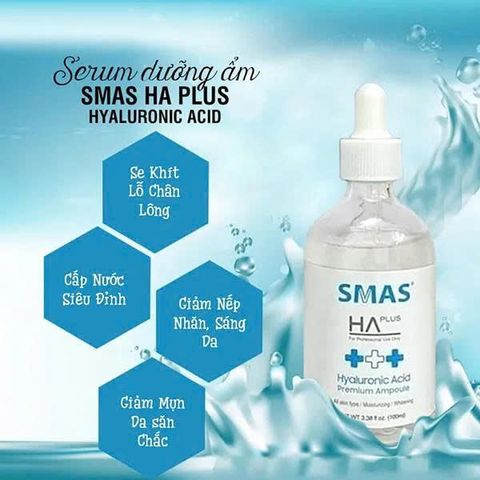 Serum cấp nước SMAS HA Plus Hyaluronic Acid Premium Ampoule [hàng nhập khẩu]