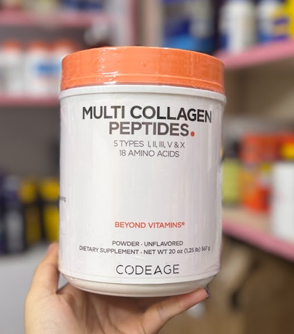 Bột Collagen Đa Nguồn Codeage Mỹ - Hỗ Trợ Da, Tóc, Móng và Xương Khớp với 5 Type Collagen và 18 Axit Amin Thiết Yếu