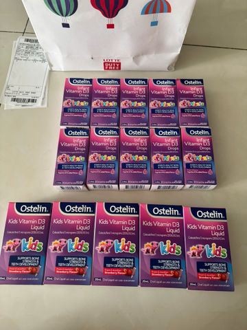 Vitamin Ostelin D3 Liquid/ Drops, Úc (20ml bé từ 6 tháng/ 2.4ml bé từ sơ sinh) phát triển xương và răng cho trẻ