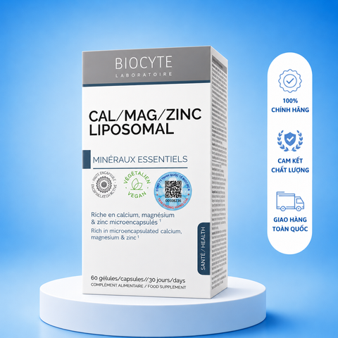 [Nhập khẩu] Biocyte Cal Mag Zinc Liposomal Viên uống bổ sung Canxi – Magie 