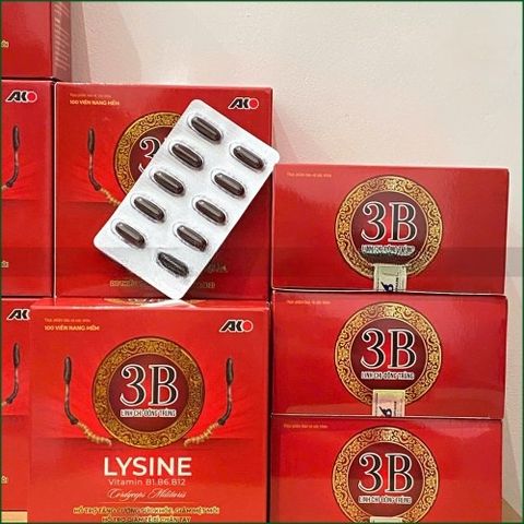 1 HỘP LYSINE VITAMIN B1 B6 B12 - HỖ TRỢ TĂNG CƯỜNG SỨC KHỎE, GIẢM MỆT MỎI, CHẬM TAY DO THIẾU VITAMIN NHÓM B - HỘP 100 VIÊN