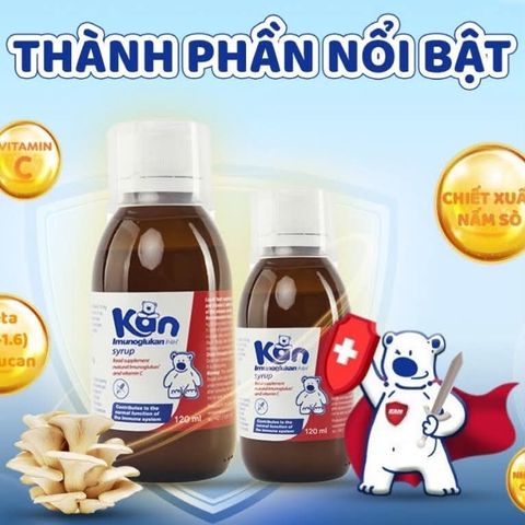 Siro hỗ trợ tăng cường sức đề kháng ở trẻ Syrup Kan (120ml) 0-5 tuổi