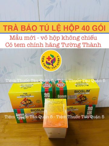 [1 HỘP] Trà Giảm Cân Bảo Tú Lệ Bio Slim Chính Hãng - Trà Thảo Mộc Hiệu Quả Giúp Giảm Cân An Toàn, 40 Gói Túi Lọc