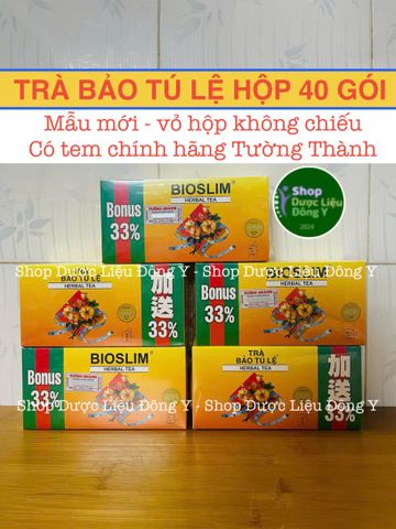 [1 HỘP] Trà Giảm Cân Bảo Tú Lệ Bioslim - Hộp 40 Túi Lọc Hỗ Trợ Sức Khỏe Chính Hãng Từ Thụy Sỹ, Kiểm Tra Tem Mã