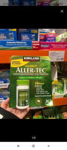 Viên uống chống dị ứng Kirkland Aller Tec 365 viên của Mỹ