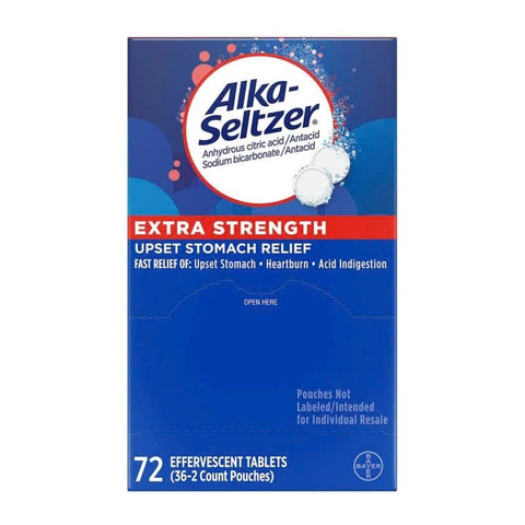 Viên sủi hỗ trợ dạ dày Alka Seltzer 72 viên.cua Mỹ