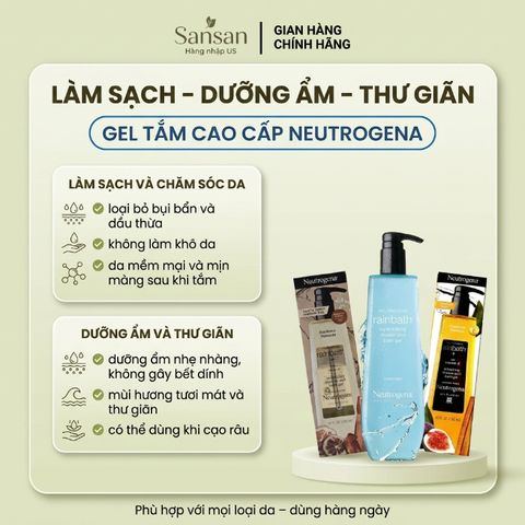 Sữa tắm Neutrogena Rainbath Ocean Mist/ Original Scent/ Santal Scent 1182ml