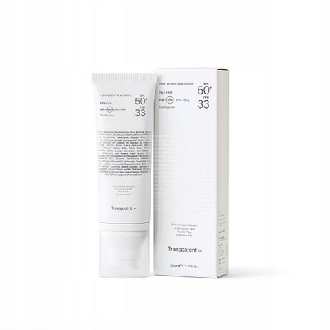Kem chống nắng thế hệ mới Transparent Invisible Sunscreen SPF 50+ giúp bảo vệ  tác nhân gây hại từ môi trường UVA, UVB, tia hồng ngoại ánh sáng xanh 