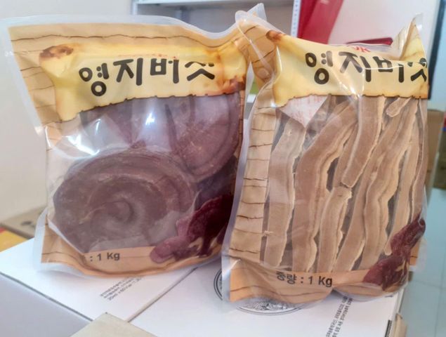 Nấm linh chi Hàn Quốc thái lát sẵn túi 1kg