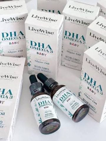 DHA hữu cơ dạng giọt Livewise DHA Omega-3 Baby cho trẻ sơ sinh và trẻ em, 30ml