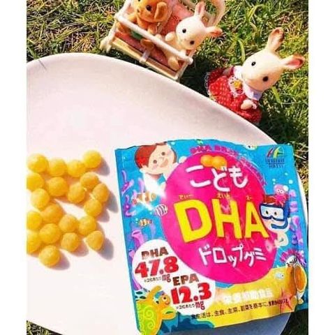 Kẹo dẻo bổ sung DHA vị cam (90 viên) - Unimat Riken - Hàng Nhật nội địa vị cam