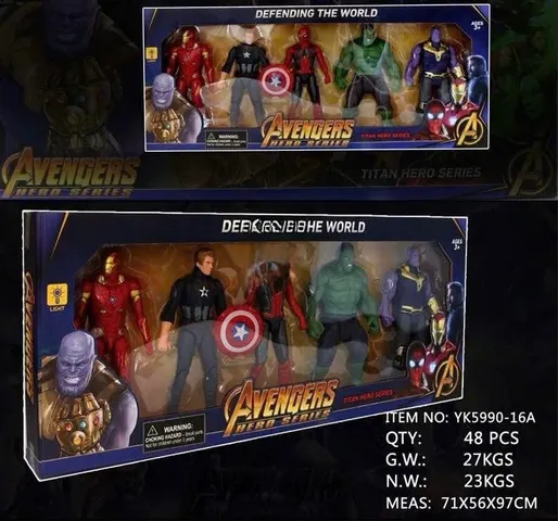 Bộ 5 siêu nhân Avengers Titan Hero Series có đèn YK5990-16A