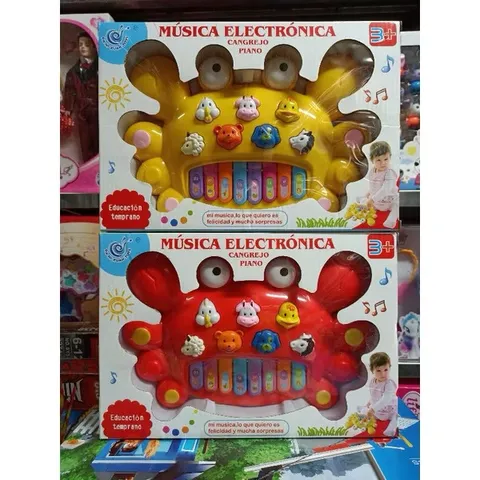 Đồ chơi âm nhạc đàn piano mini hình động vật bò, thỏ, cua, sư tử 552 6600 3300 116 222 6629