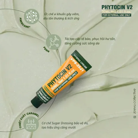Phytocin V2 Hybrid Cream (30ml) - Phục Hồi Dành Cho Da Nhạy Cảm