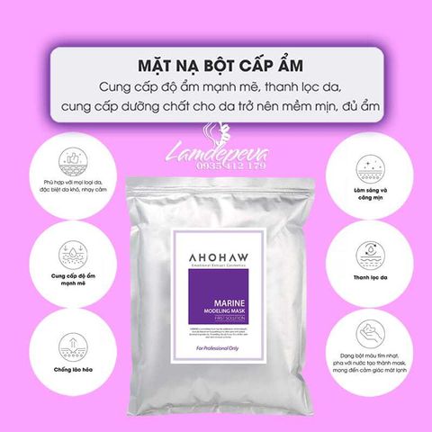 Mặt Nạ Bột AHOHWA MARINE MODELING MASK - Làm sáng căng mịn và chống lão hóa 1Kg