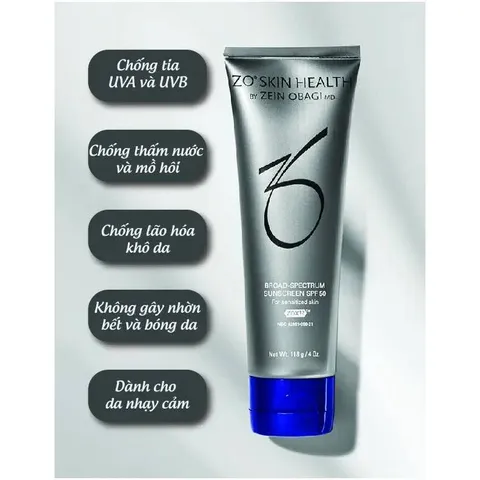 Kem Chống Nắng ZO Skin Broad Spectrum Sunscreen SPF50 118g 