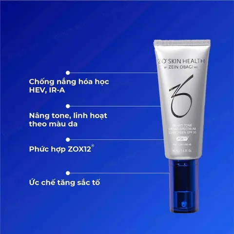 Kem Chống Nắng Dành Cho Da Dầu Zo SMART TONE BROAD SPECTRUM SPF50 (20ml/50ml)