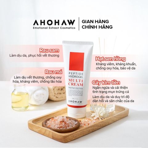 Kem Dưỡng Da Đa Năng AHOHWA Peptide Hydrogel Multi Cream - Giúp Dưỡng Ẩm, Phục Hồi, Chống Lão Hoá, Giảm Nếp Nhăn