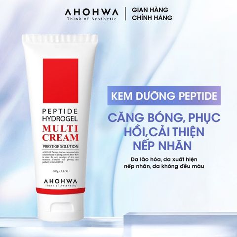 Kem Dưỡng Da Đa Năng AHOHWA Peptide Hydrogel Multi Cream - Giúp Dưỡng Ẩm, Phục Hồi, Chống Lão Hoá, Giảm Nếp Nhăn