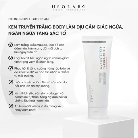 (Có Tem) Kem Dưỡng Trắng Da Body USOLAB Bio Intensive Light Cream 50ml