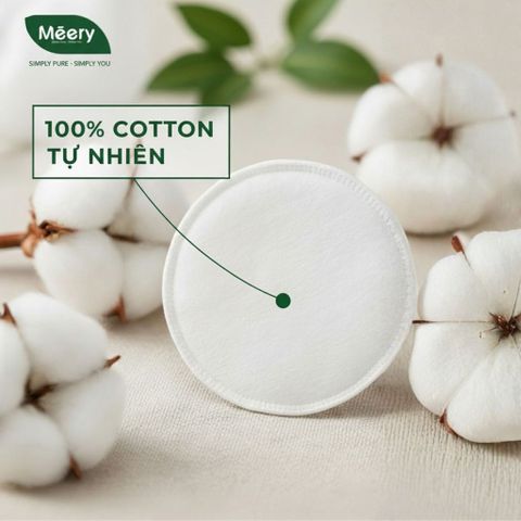 Bông Tẩy Trang MÉERY Meery 205 Miếng 100% Cotton, BTT 125 Miếng